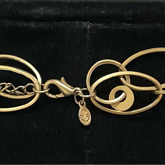 Premier Designs INFUSION 2 Strand multi size link Gold Tone Matte Chain Necklace - Picture 5 of 8